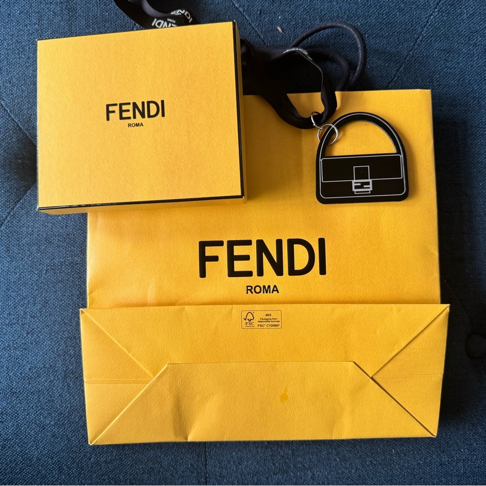 Fendi Black Leather Accessory